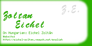 zoltan eichel business card